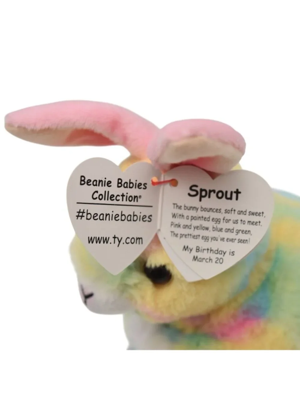 Ty Beanie Babies Sprout Plush Bunny With Easter Egg Multicolor